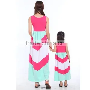 Chevron Strip Mommy And Me Maxi Dress 2016 thumbnail-4