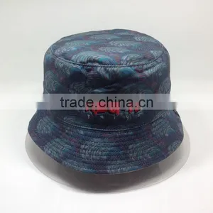 Wide Brim Printed Bucket Hat Custom Double Sided Hat Reversable Hat thumbnail-6