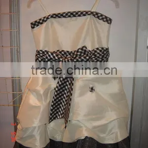 Black and White Flower Girl Dresses Girl Dress Factory thumbnail-1