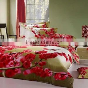 New Design Digital Maple Leaf Printed Hotel Bed Sheet thumbnail-1