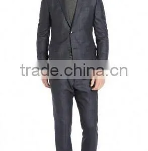 Caspian Plaid Wool 2-Button Suit With Pleated Front Pants (SHT1116) thumbnail-1