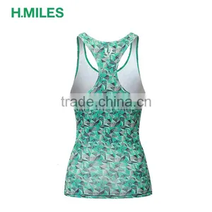 Spandex / Polyester Athletic Bodybuilding Tights Girls Women Fitness Running Yoga Tank Top thumbnail-2