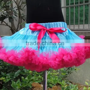 New Baby Girl Tutu Skirt Chiffon Lace Princess Latin Dance Party Pettiskirt Ruffles Kids Bow Floral Silk Ballet Saias Skirts thumbnail-5