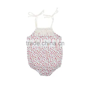 Organic Baby Clothes Baby Products Wholesale Baby Onesie Floral Lace Romper thumbnail-6