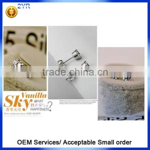 Fashion 925 Sterling Silver CZ Classical Shaped Earrings thumbnail-6