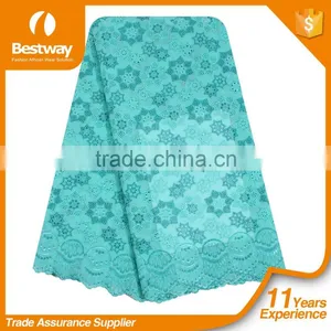 100% Cotton Swiss Voile Dry Lace Fabric With Embroidery/ Swiss Voile Lace in Switzerland for Garment SL0409-7 thumbnail-6