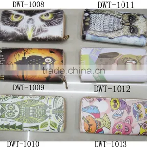 Fashion High Quality PU Stylish Print Owl Wallet thumbnail-1