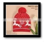 Lovely Funny Kids & Adult Knitted Christmas Hats With Ball thumbnail-1