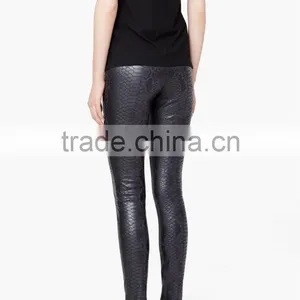 Ladies Black Faux Leather Leggings Casual Trousers thumbnail-2