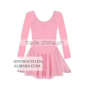 2017 New Arrival Solid Color Long Sleeve Girls Leotard Dance Leotards Dress thumbnail-2