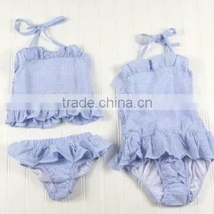 Girl Child Swimsuit Kid Seersucker Swimsuit Kids Swimwear for Girls thumbnail-4