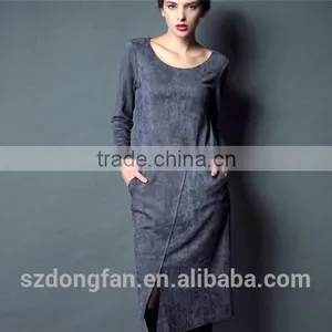 2015 Pure Color Long Sleeve Render Skin Cultivate One's Morality Dress thumbnail-1