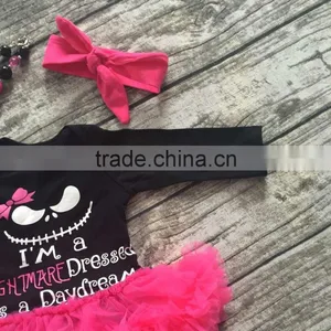 Girls Halloween Tutu Romper Girls Infant Toddler Girls Outfits Girls Party Romper With Necklace and Headband thumbnail-4