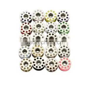 25 Color MixPolyester Threads With Metal Bobbins Spool One Transparent Plastic Box For Old Domestic Sewing Machine Tools thumbnail-3