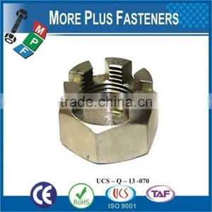Made in Taiwan Brass Plated Stainless Steel Black Phosphate Half Castle Nut thumbnail-4