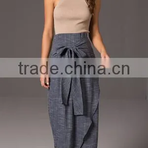 Charlotte Wrap Maxi Skirt In Navy thumbnail-4