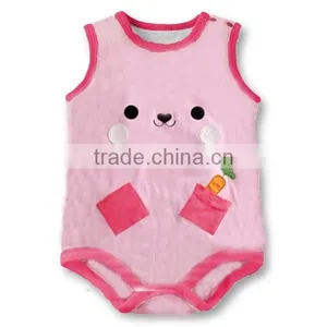 Hot Selling Cartoon Animals Sleeveless Cute Pure Cotton Baby Romper thumbnail-2