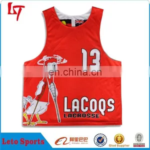 Factory Price OEM Service Custom Dri Fit Sublimated Lacrosse Pinnies thumbnail-3