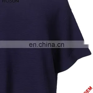 Women Split Side Silk Navy Batsleeves Knitted Pullover Poncho thumbnail-6