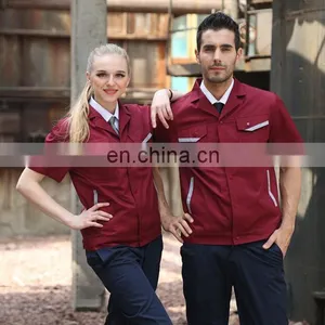 China Manufacturer Polyester Men Work Overalls Summer Work Coveralls With Short Sleeve thumbnail-5