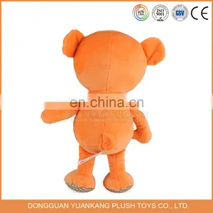 Cute Small Plush Orange Teddy Bear Soft Toy Dancing Bear With Bowtie thumbnail-6