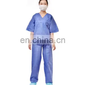 Protective Disposable SMS Scrub Suits for Doctors or Patient thumbnail-1
