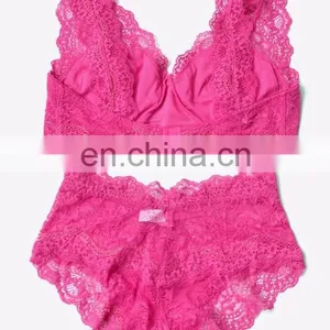 Multi Color Transparent Full Lace Bra Panty Set thumbnail-4