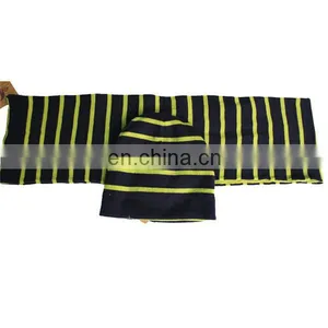 Children's Newest Striped Winter Acrylic Knitted Hat Scarf Set thumbnail-1
