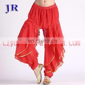 Chiffon Coins Arabic Belly Dance Harem Pant K-4002# thumbnail-1