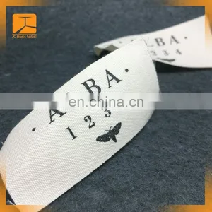 Antique Metal Brass Decorative Rivets Wholesale Natural Color Background Custom Brand Logo Cotton Printed Tags for Gorment thumbnail-2