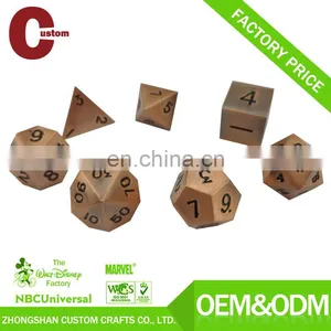 Wholesale Custom Polyhedral Set RPG Black Finish Metal Custom Dice thumbnail-3