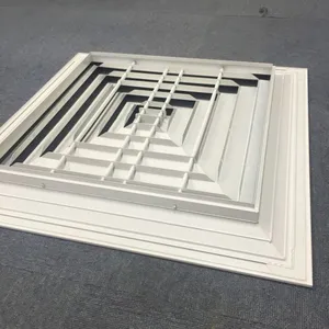 HVAC Extruded Aluminum 4 Way Ceiling Square Air Diffuser thumbnail-4