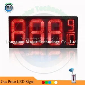 Hot Sale RF Wireless Control Outdoor 12inch Red 8.88 9/10 LED Digital Number For Gas Station Price Display Product Description thumbnail-1