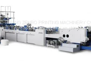 ZB1100S Fully Automatic Sheet Fed Shopping Gift Garment Paper Bag Sack Making Machine With Twisted Handle thumbnail-1