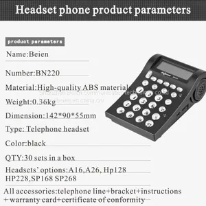 China BN220 Business Telephone +A26 Business Telephone Headset for Call Center thumbnail-1