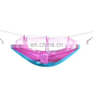 Ultra-Light Portable Camping Hammock With Mosquito Net Large Space Travel Camping Hiking Trip Parachute Hammock thumbnail-4