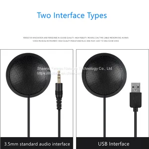 Desktop USB Hotrain FX108 Omnidirectional 360 Degree Voice Pickup Electric Condenser Microphone Speakerphone For Meeting, Online Class, Voice Record, Interview thumbnail-4