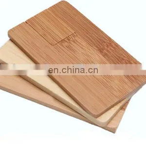 Personalized DIY LOGO Wooden Credit Card USB 2.0 Flash Drive Memory Stick For Computer thumbnail-4