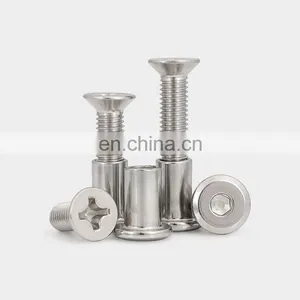 Stainless Steel Black Chicago Screws m8 Flat Head Philips Binding Post Screws thumbnail-5