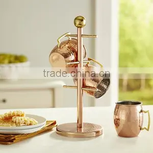 Moscow Mule Mug Hanging Tree, Cup Hanging Copper Wire Stand, Kitchen Mug Tree thumbnail-2