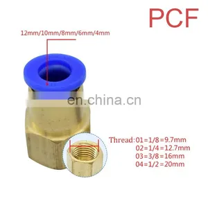 Pneumatic PC PCF PL PLF Pneumatic Connector 4mm-12mm Fitting Thread 1/8
