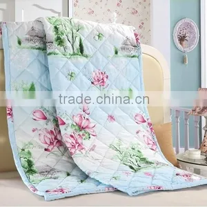 Floral Print Light Color Plain Wholesale Zhejiang China Polyester Microfibre Quilt thumbnail-1