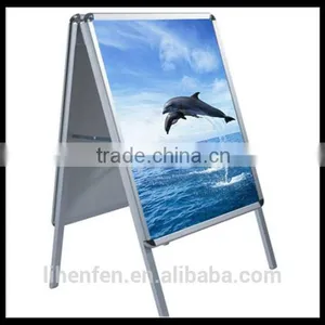 Aluminum Poster Board Stands_Shops Metal Double Sides Pop Display Sign Stand Manufactuer thumbnail-2