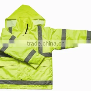 Reflective Stripes Jacket With Hat thumbnail-1