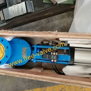 4 inch pneumatic actuator ceramic lined double disc gate valve