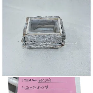 Rectangular Poplar Bark Planter thumbnail-1