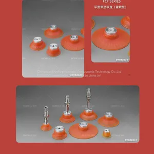 Flat Ribbed Suction Cup Vacuum Sucker Vacuum System Accessories With Connector and Spring Plungers thumbnail-2