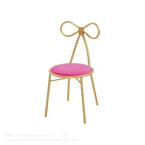 Iron Art Dining Chair Gold Lounge Chair Makeup Chair DC-H07 thumbnail-1