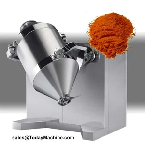 Automatic 3D Rotary Mixing Cocoa Chilli Spice Seasoning Drum Mixing Machine thumbnail-5