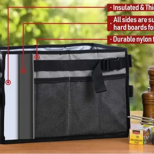 Collapsible Picnic Box Bag With Dividers - Multi-Pocket Camping Tool Organizer for Outdoor Tours thumbnail-2